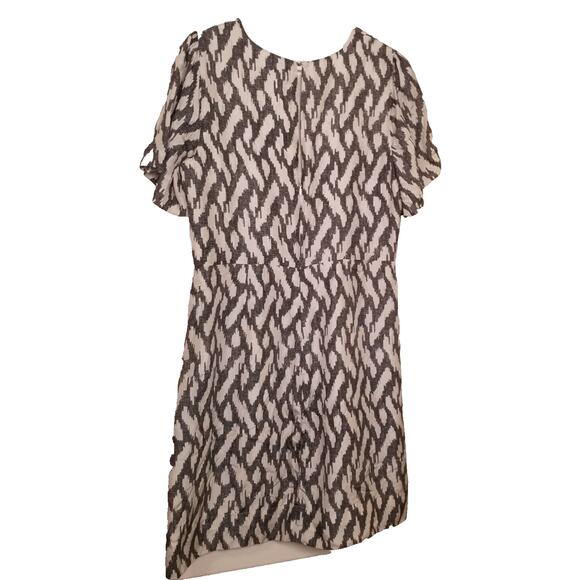 J. Crew Black & White Geometric A-Line Dress - Size 12 - Picture 3 of 8
